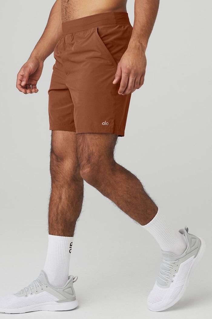 Alo Yoga 7'' Repetition Short Herr Röda | 4528901-BG