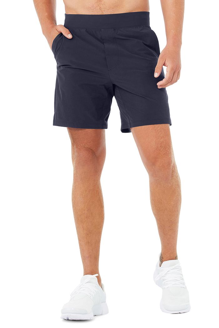 Alo Yoga 7" Repetition Short Herr Svarta | 5847603-ZG