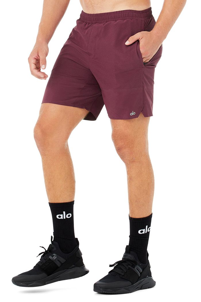 Alo Yoga 7" Traction Short Herr Röda | 9428035-JU