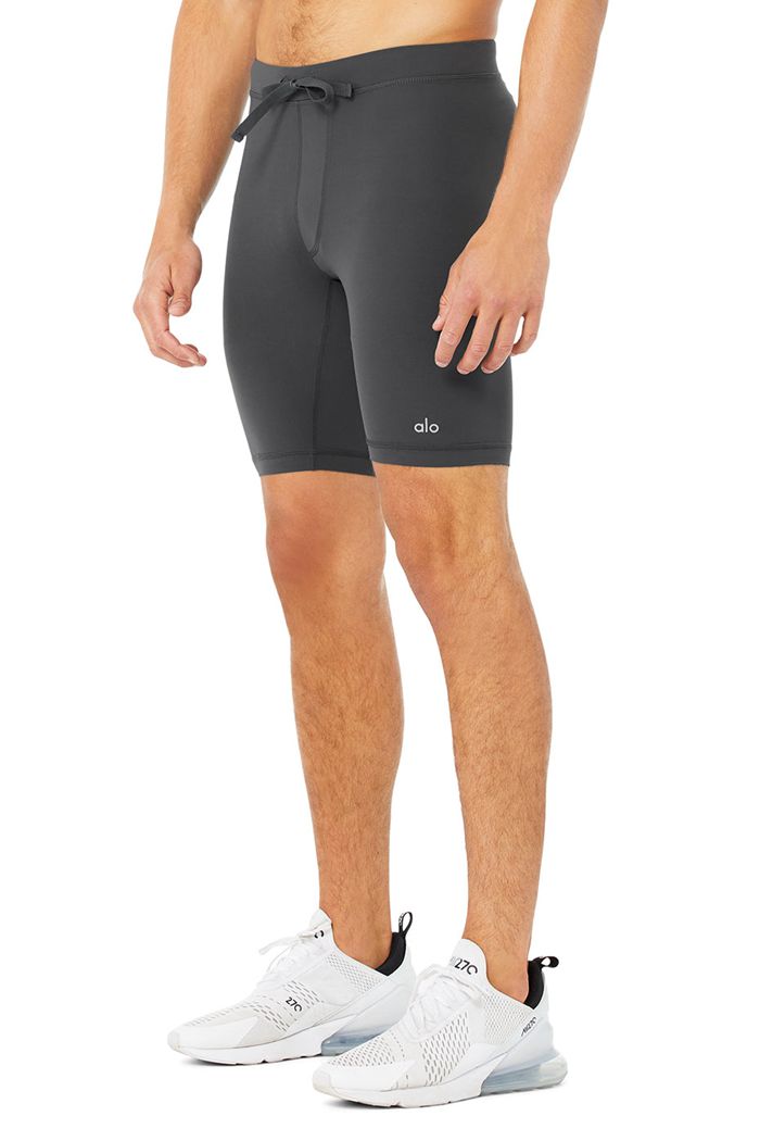 Alo Yoga 9 Warrior Compression Short Herr Grå | 0519376-VZ