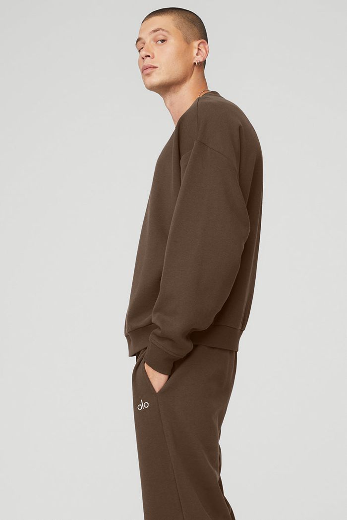 Alo Yoga Accolade Crew Neck Sweatshirt Herr Svarta | 0275413-EF