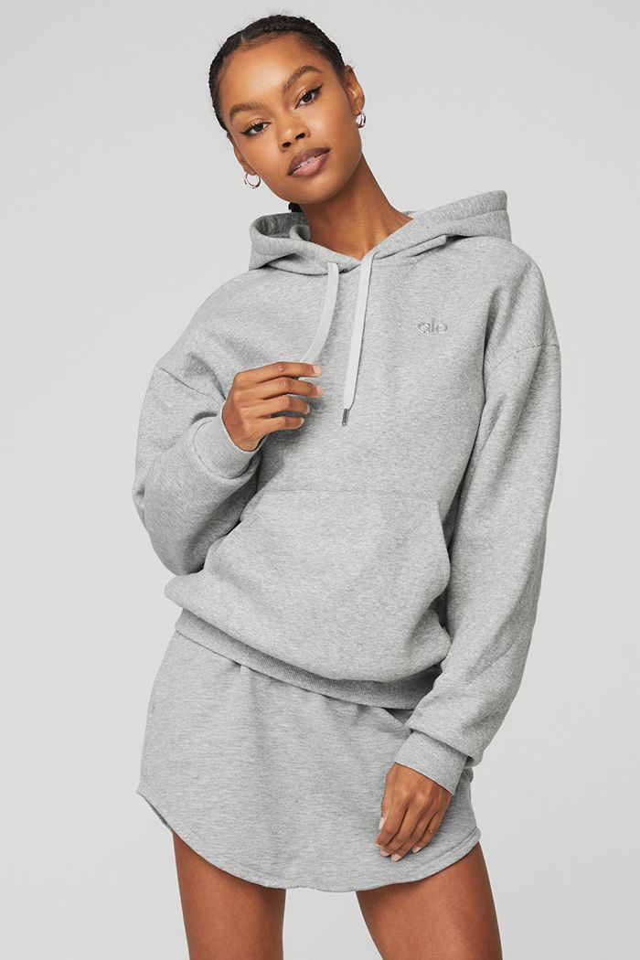 Alo Yoga Accolade Hoodie Dam Grå | 2450317-BF