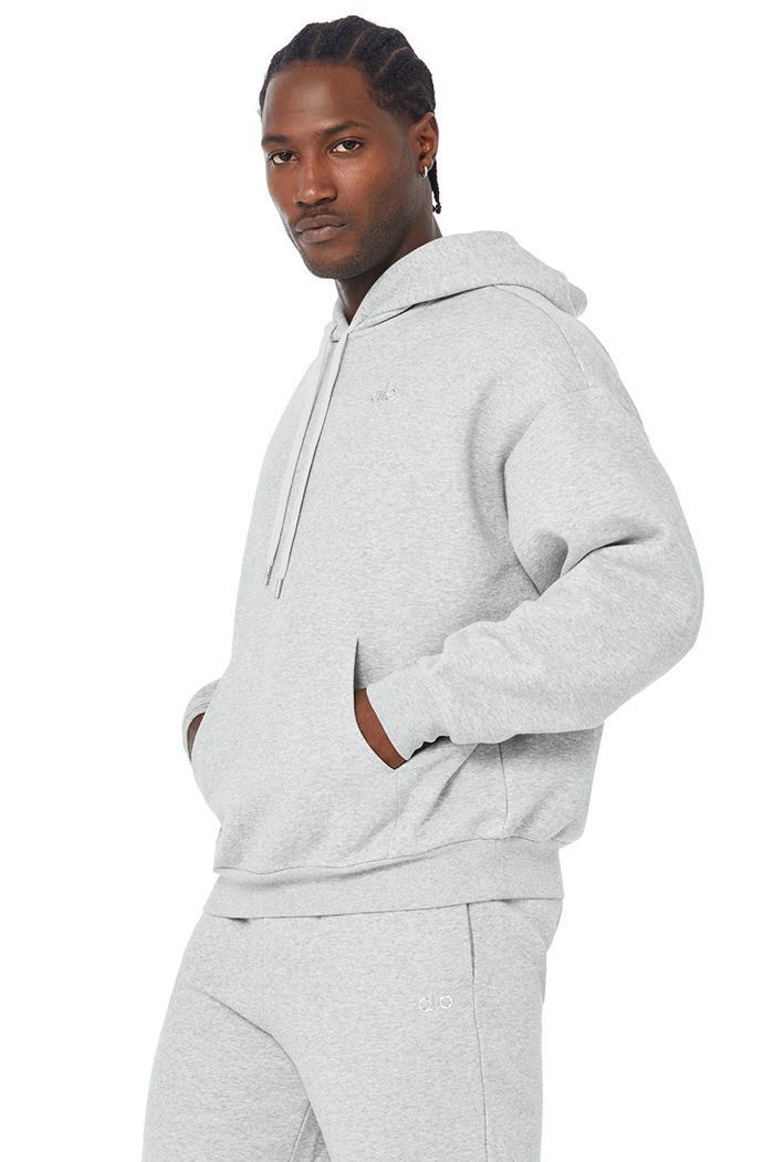 Alo Yoga Accolade Hoodie Herr Grå | 2864950-ZD