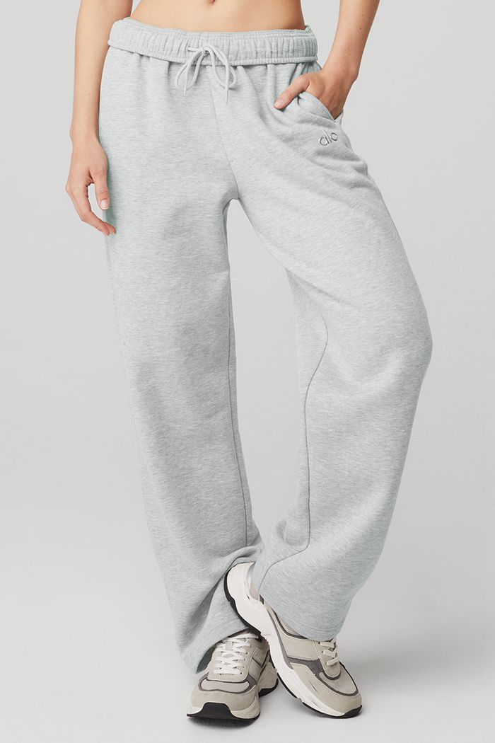 Alo Yoga Accolade Straight Leg Sweat Byxor Dam Grå | 4380967-NB