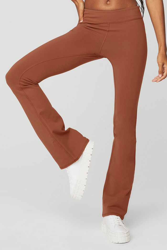 Alo Yoga Airbrush Low-Rise Bootcut Leggings Dam Röda | 3218504-UA