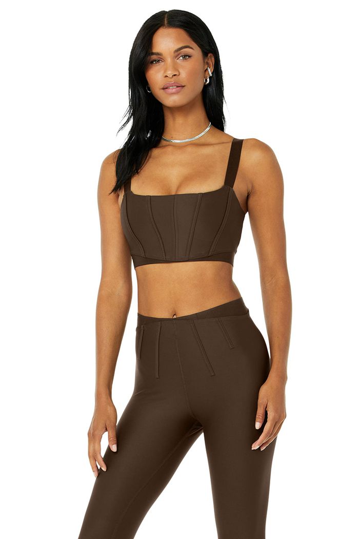 Alo Yoga Airlift Corset BH Dam Svarta | 1748329-EV