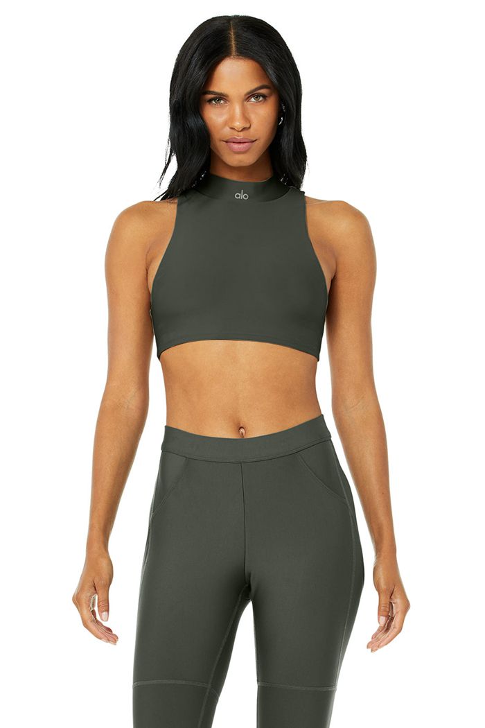 Alo Yoga Airlift Fuse Tank Tops Dam Mörkgröna | 8743620-TJ