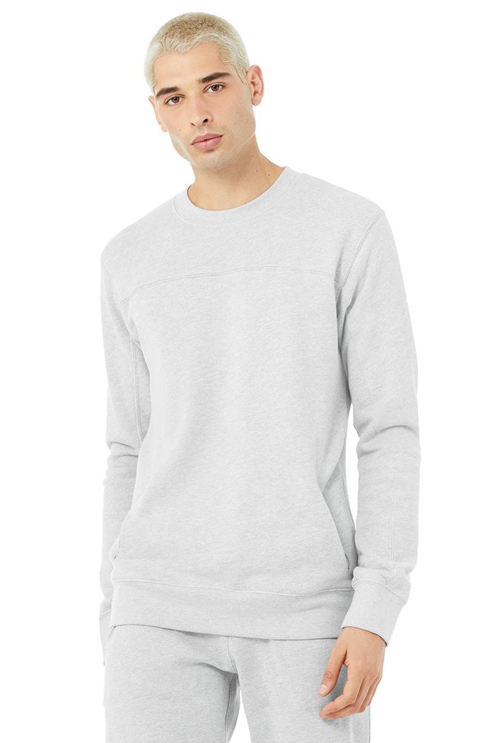 Alo Yoga Base Sweatshirt Long Sleeve Herr Grå | 4978130-KP