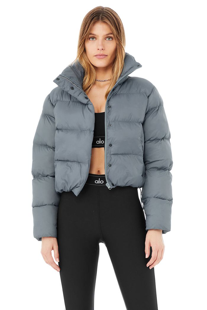 Alo Yoga Gold Rush Puffer Jacka Dam Grå | 1853402-KF