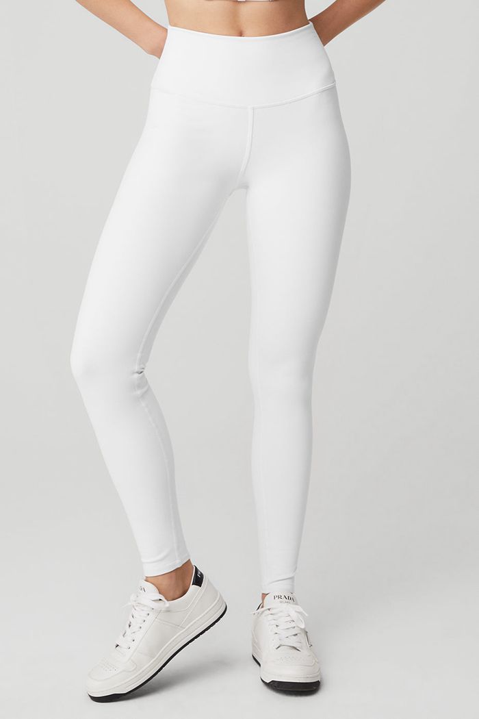 Alo Yoga High-Midja Airbrush Leggings Dam Vita | 2389057-TA