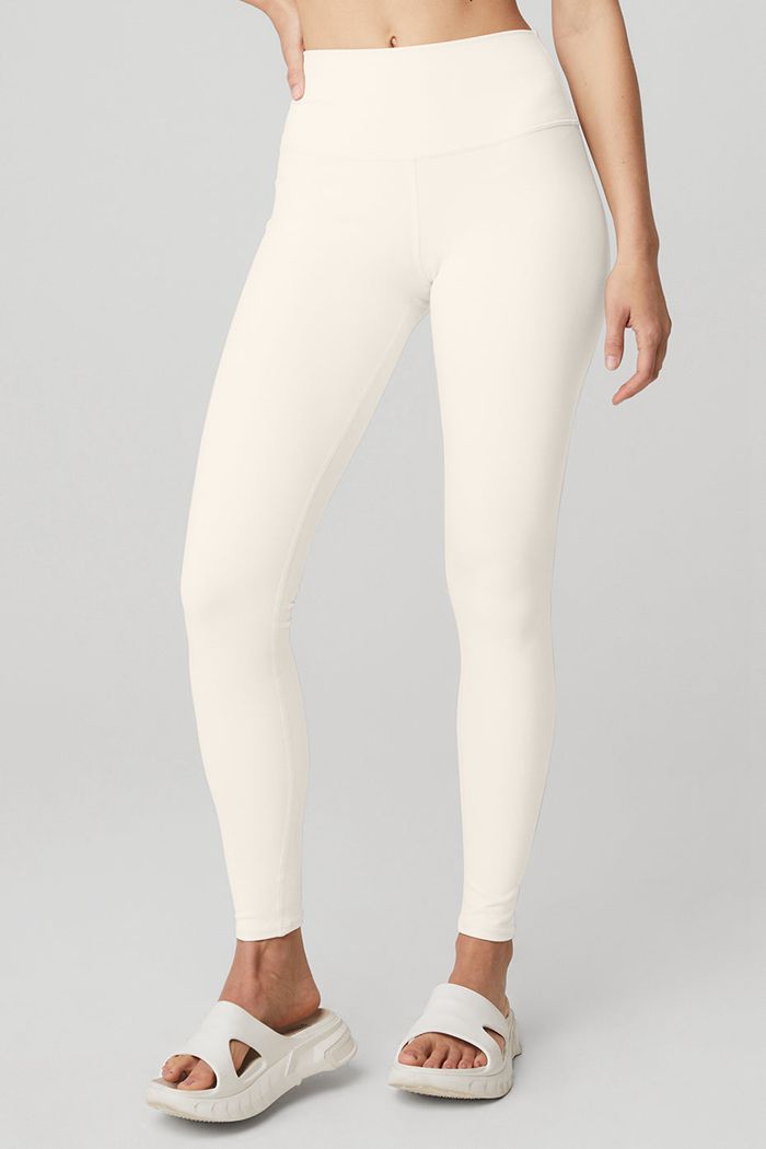 Alo Yoga High-Midja Airbrush Leggings Dam Vita | 6524301-OQ