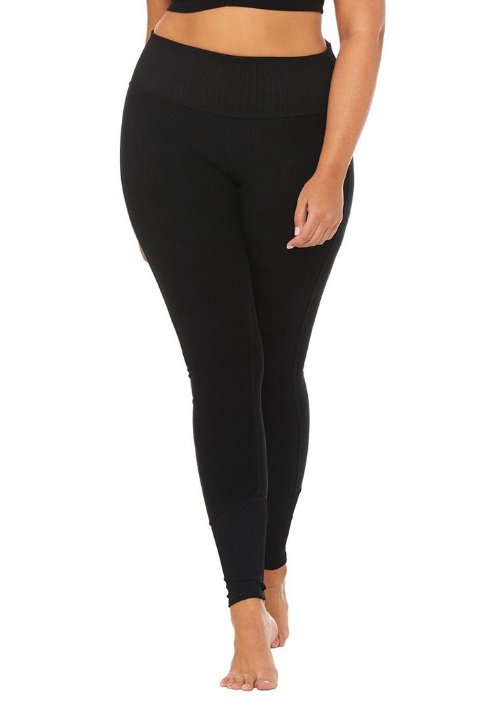 Alo Yoga High-Midja Alosoft Lounge Leggings Dam Svarta | 7428069-WR