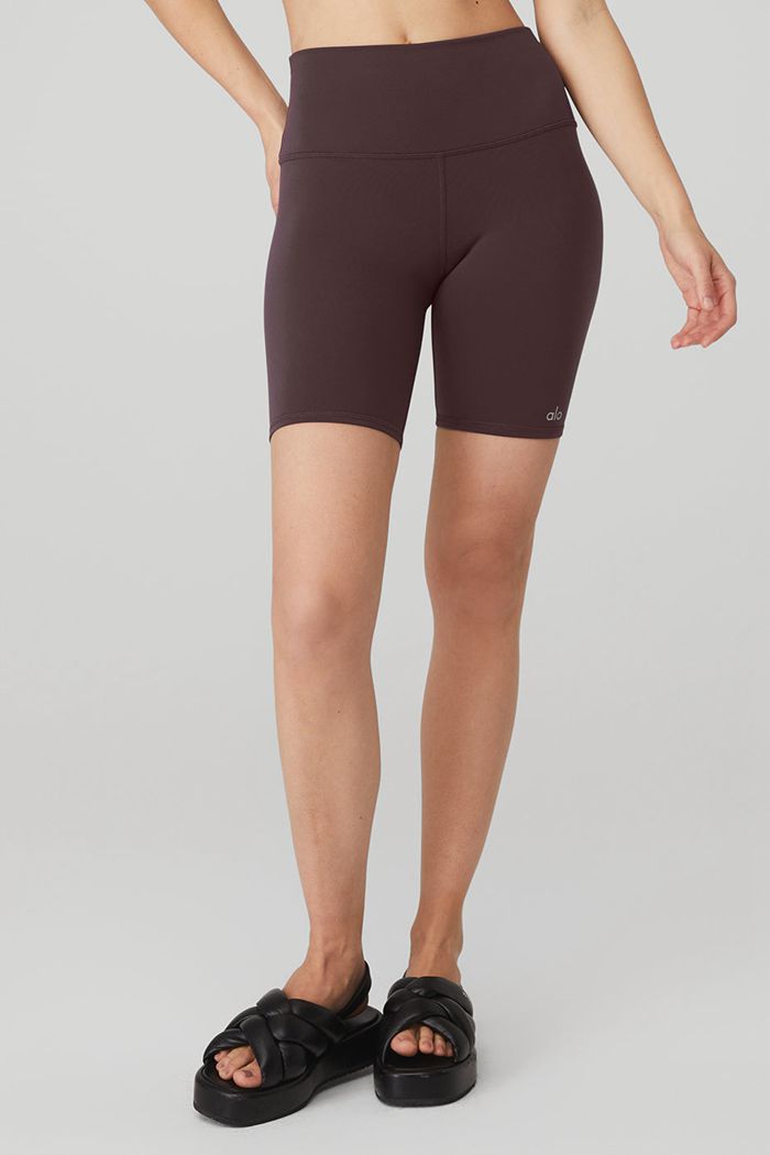 Alo Yoga High-Midja Biker Short Dam Svarta | 8140529-QE