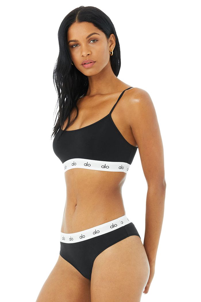 Alo Yoga Icon Cami BH Dam Svarta | 6341085-PF