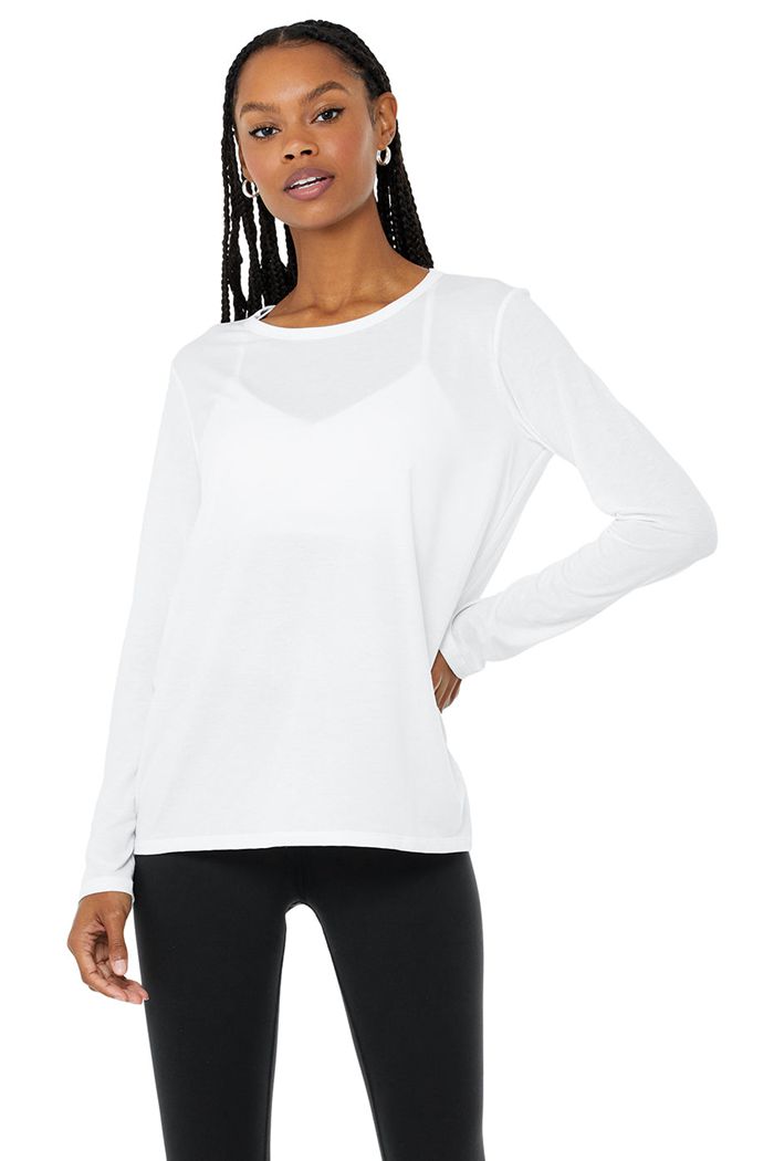 Alo Yoga Motion Long Sleeve Dam Vita | 6243709-BD