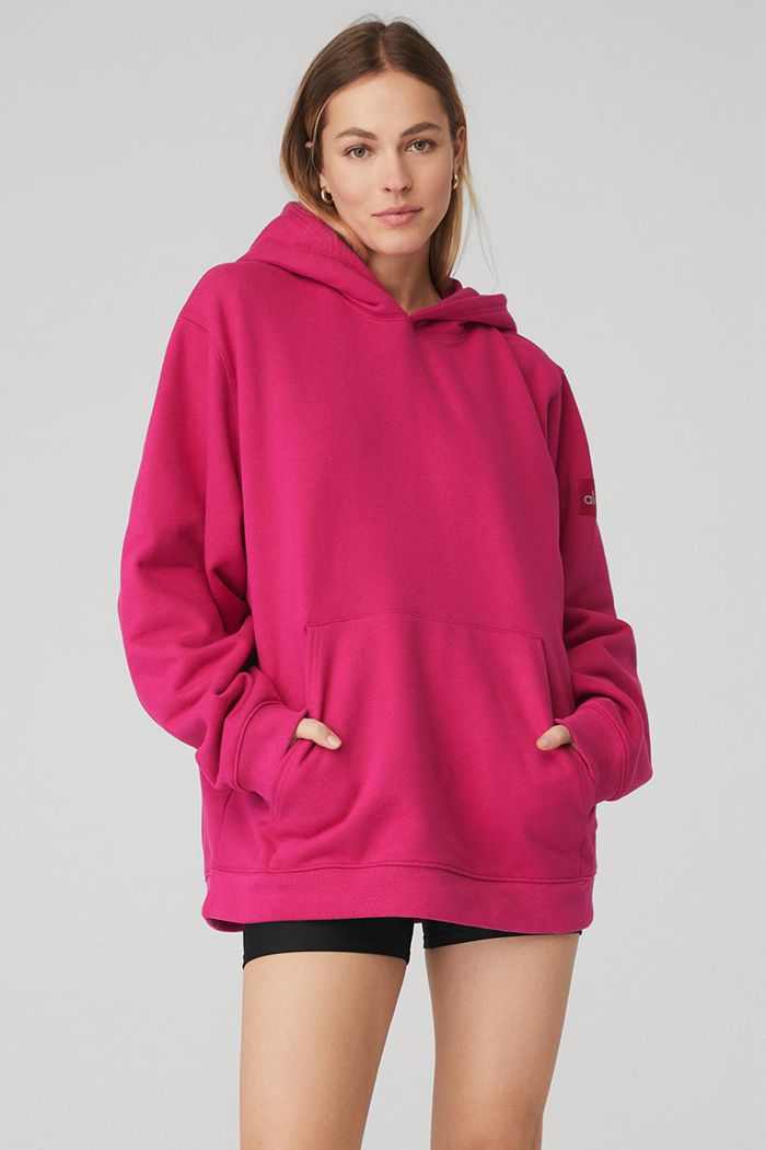 Alo Yoga Renown Hoodie Dam Röda | 5918670-VJ