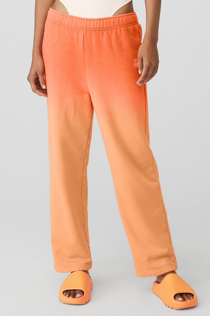 Alo Yoga Straight Leg Ombre Sweat Byxor Dam Orange | 3126749-PM