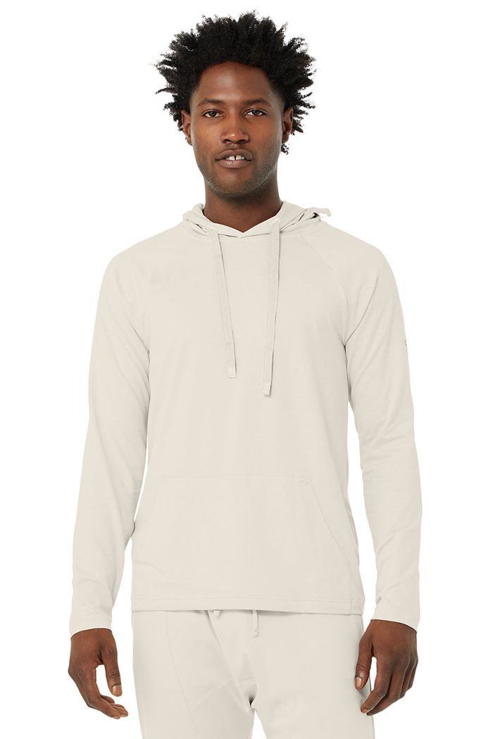 Alo Yoga The Conquer Hoodie Herr Beige | 3179256-QL