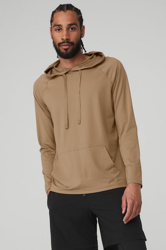 Alo Yoga The Conquer Hoodie Herr Bruna | 3516270-AS