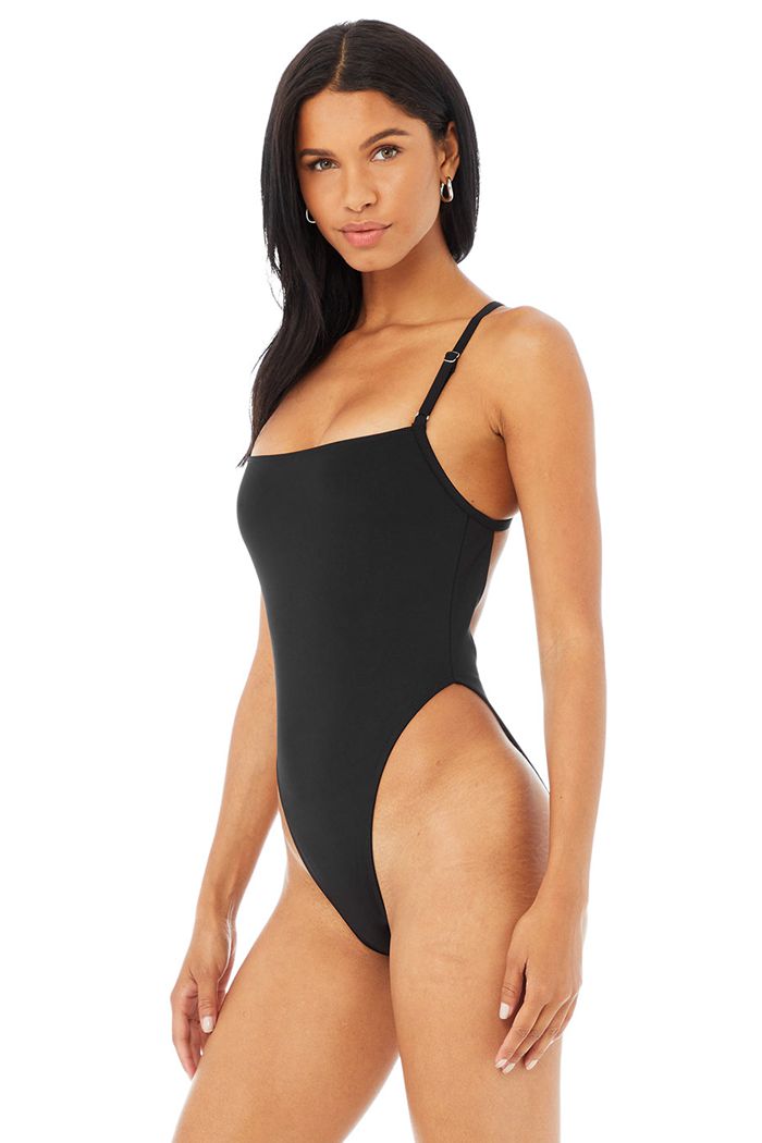 Alo Yoga Thrill Seeker Bodysuit Dam Svarta | 5460819-CW