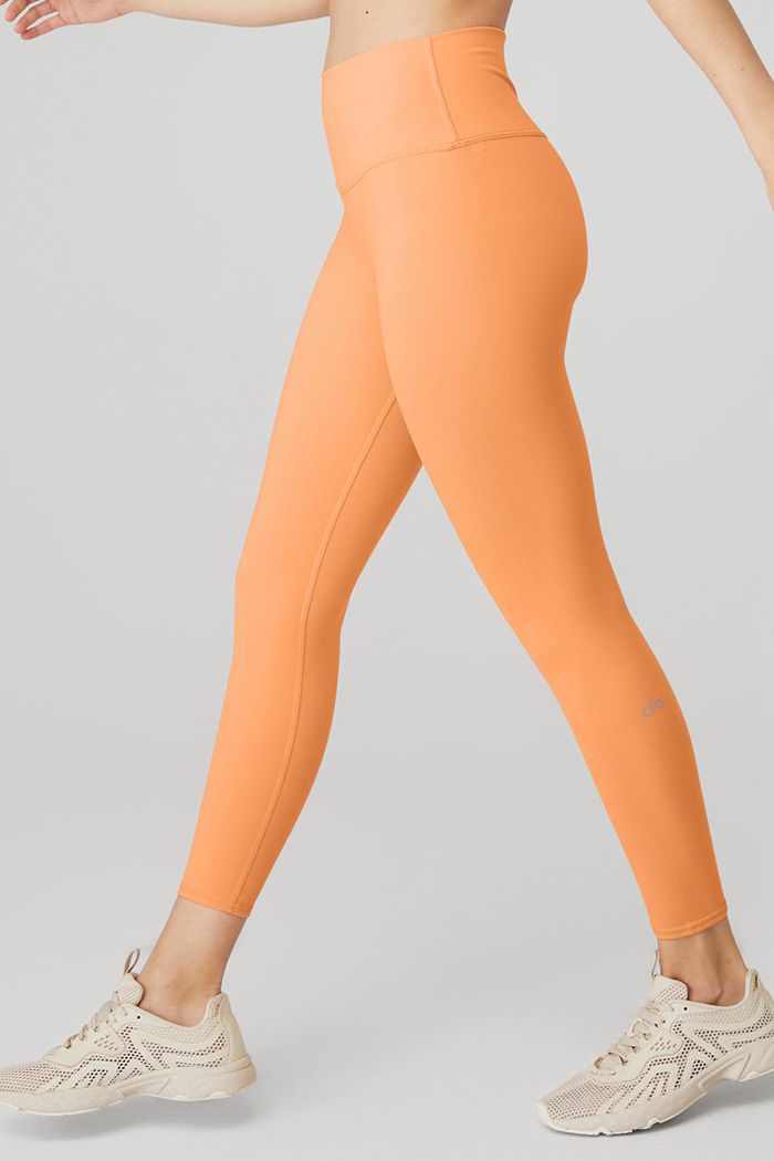 Alo Yoga 7/8 High-Midja Airbrush Leggings Dam Orange | 3084691-CF