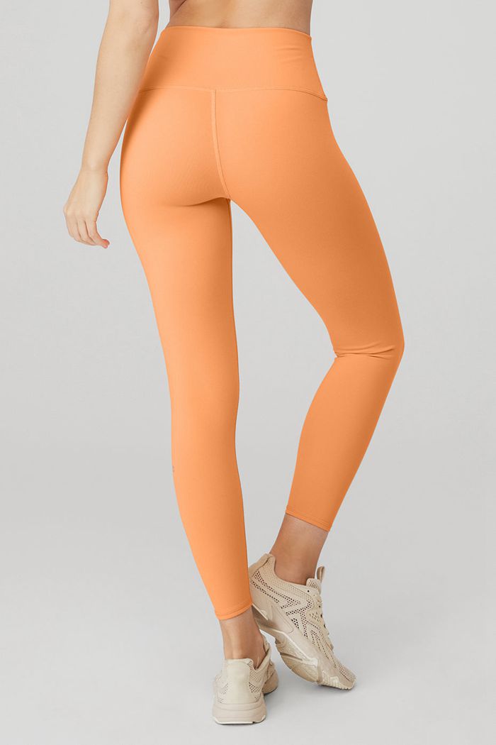 Alo Yoga 7/8 High-Midja Airbrush Leggings Dam Orange | 3084691-CF