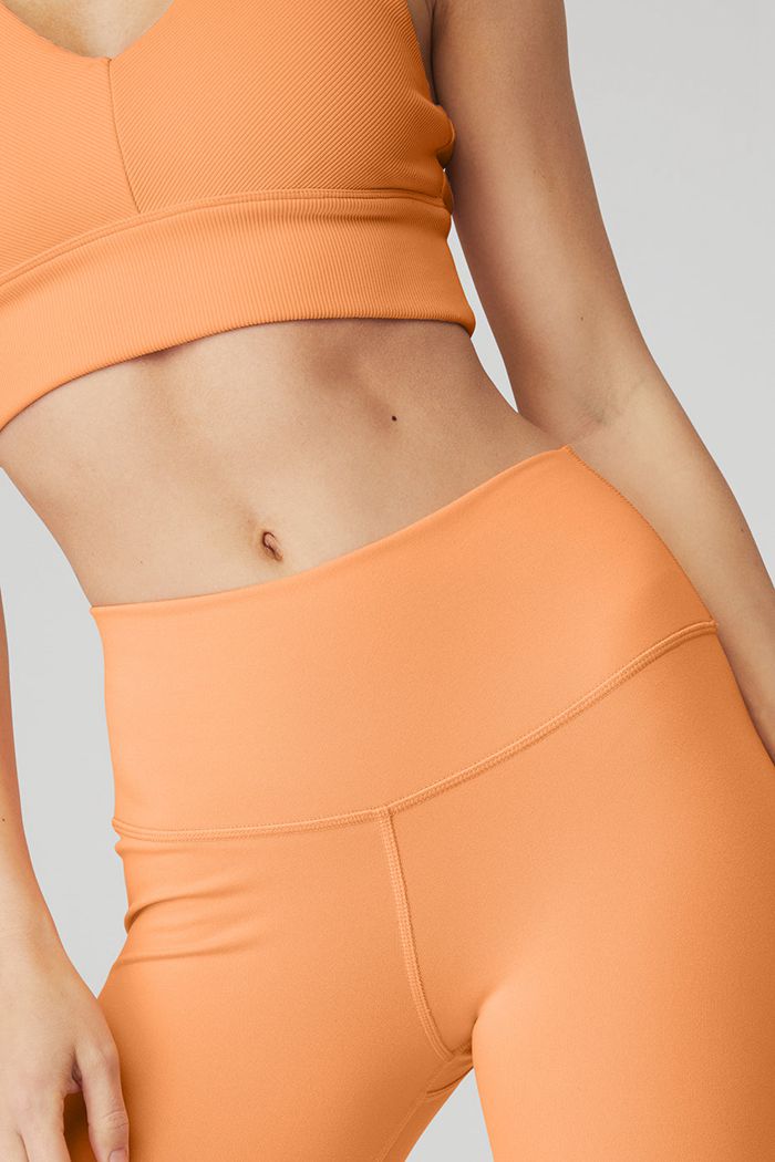 Alo Yoga 7/8 High-Midja Airbrush Leggings Dam Orange | 3084691-CF