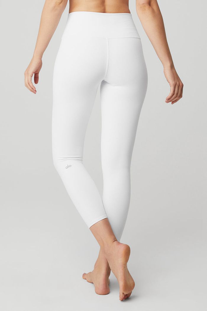 Alo Yoga 7/8 High-Midja Airbrush Leggings Dam Vita | 3968512-AJ