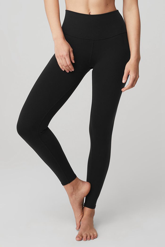 Alo Yoga 7/8 High-Midja Airbrush Leggings Dam Svarta | 5213480-FO