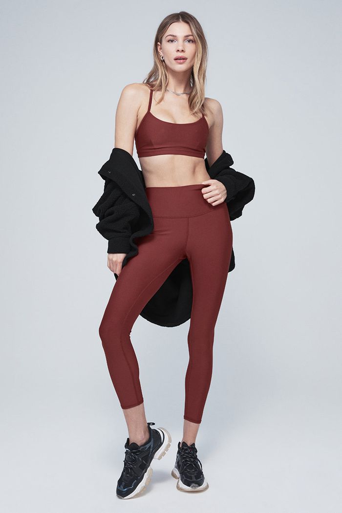 Alo Yoga 7/8 High-Midja Airlift Leggings Dam Röda | 5867210-VK