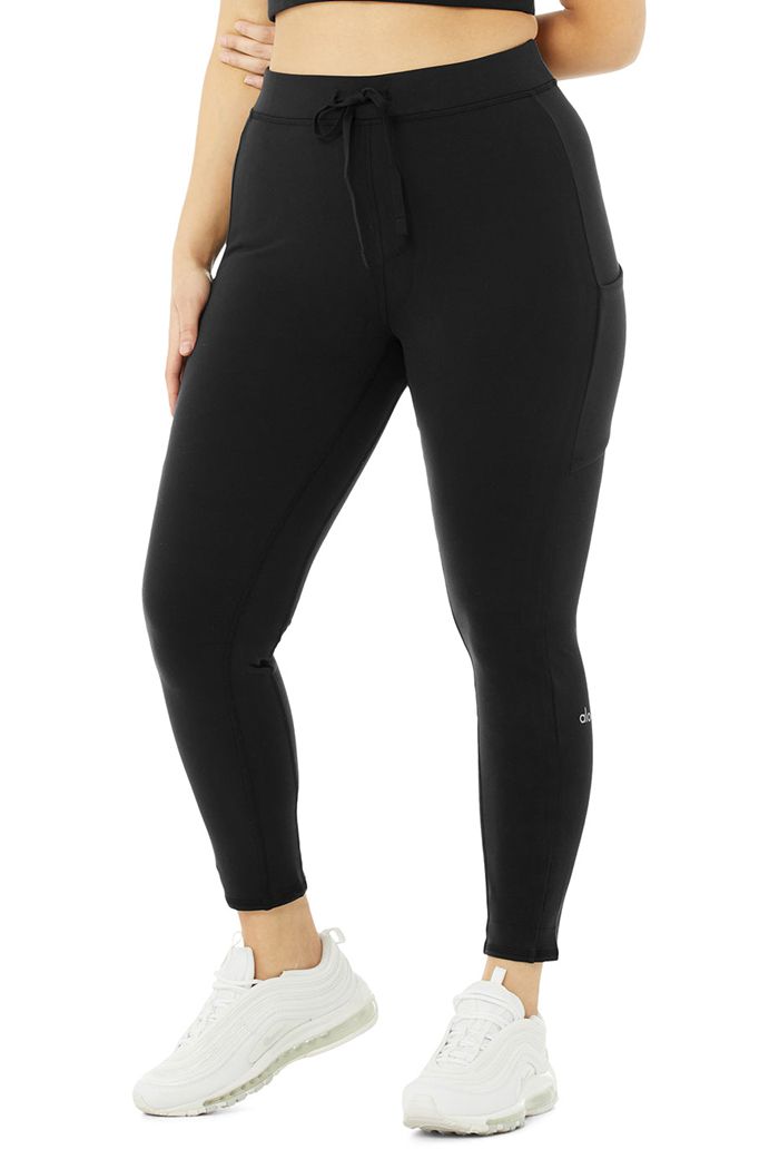 Alo Yoga 7/8 High-Midja Checkpoint Leggings Dam Svarta | 8439167-KW