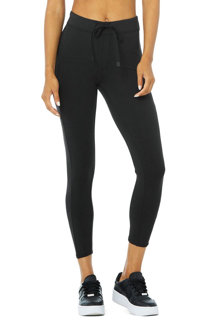 Alo Yoga 7/8 High-Midja Checkpoint Leggings Dam Svarta | 8439167-KW