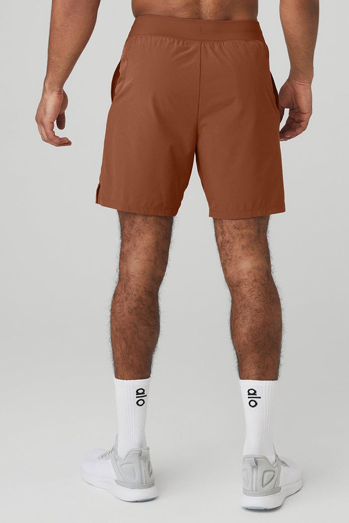 Alo Yoga 7'' Repetition Short Herr Röda | 4528901-BG