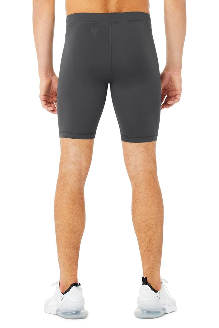 Alo Yoga 9 Warrior Compression Short Herr Grå | 0519376-VZ