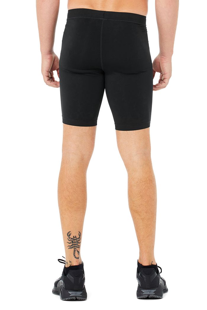 Alo Yoga 9 Warrior Compression Short Herr Svarta | 3614872-DS