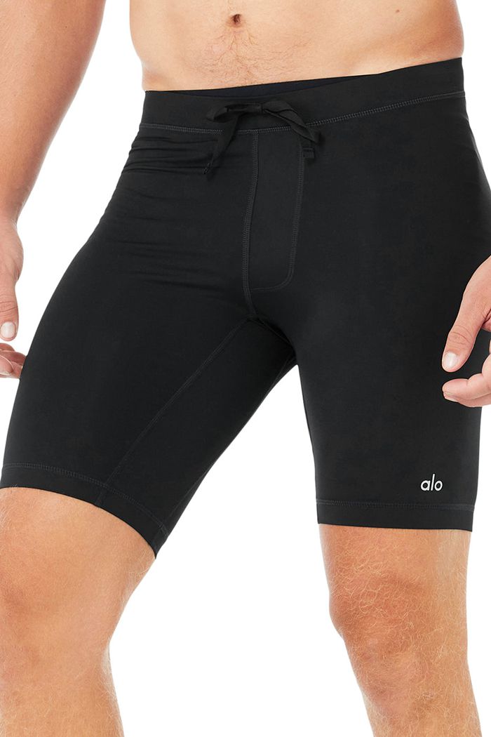 Alo Yoga 9 Warrior Compression Short Herr Svarta | 3614872-DS