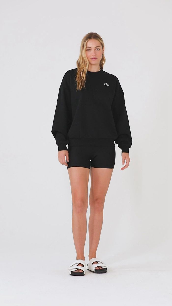 Alo Yoga Accolade Crew Neck Sweatshirt Dam Blå | 3478016-GB