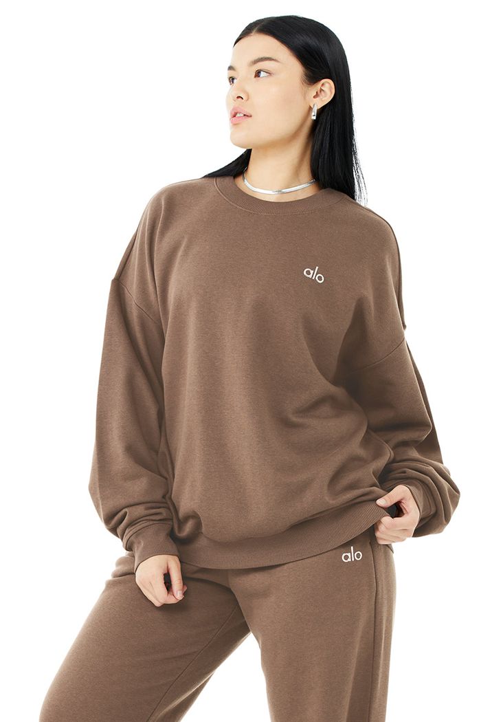 Alo Yoga Accolade Crew Neck Sweatshirt Dam Bruna | 8931047-CE