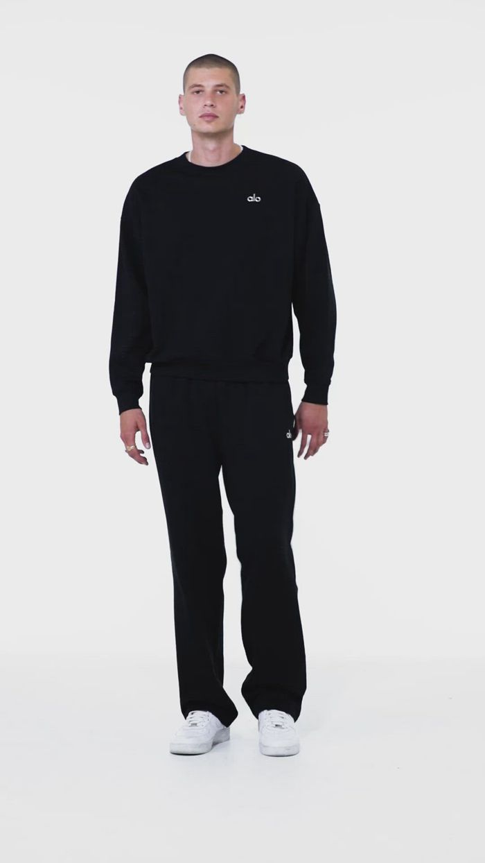 Alo Yoga Accolade Crew Neck Sweatshirt Herr Grå | 7415069-SR