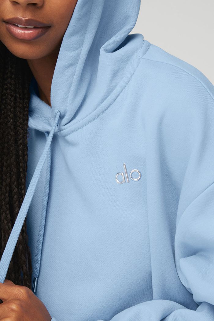 Alo Yoga Accolade Hoodie Dam Blå | 8401675-PJ