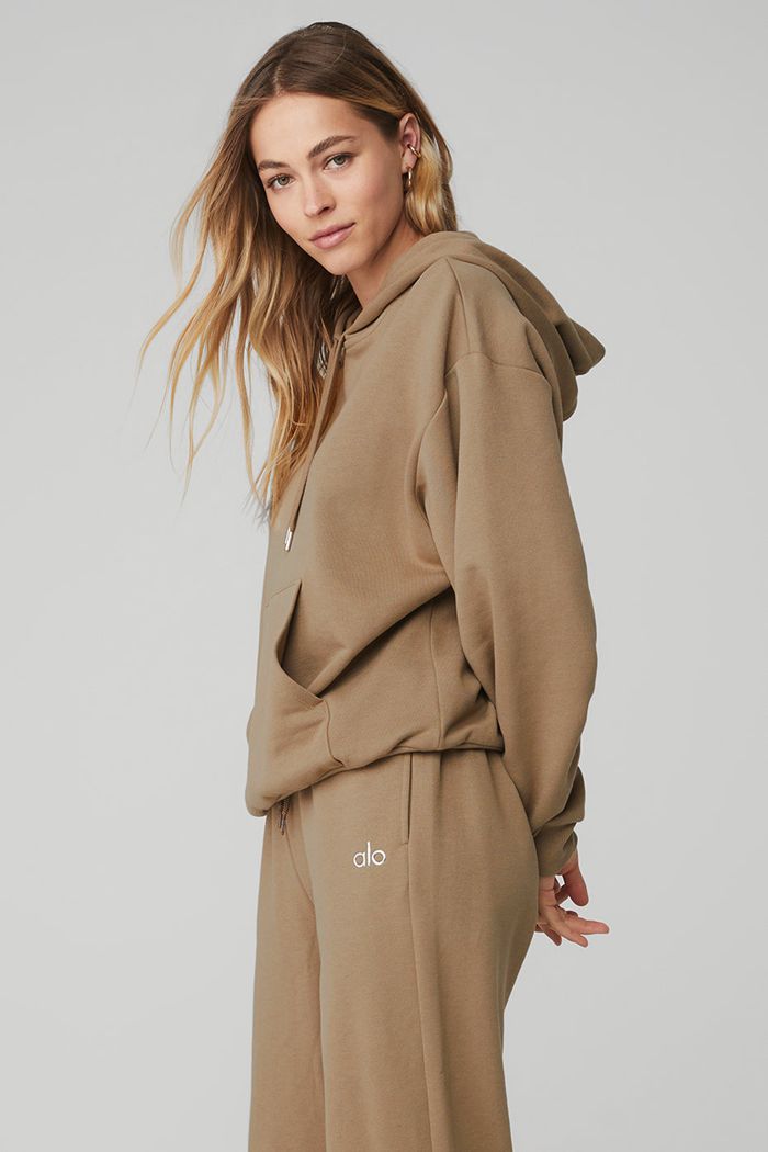 Alo Yoga Accolade Hoodie Dam Bruna | 3961580-WO