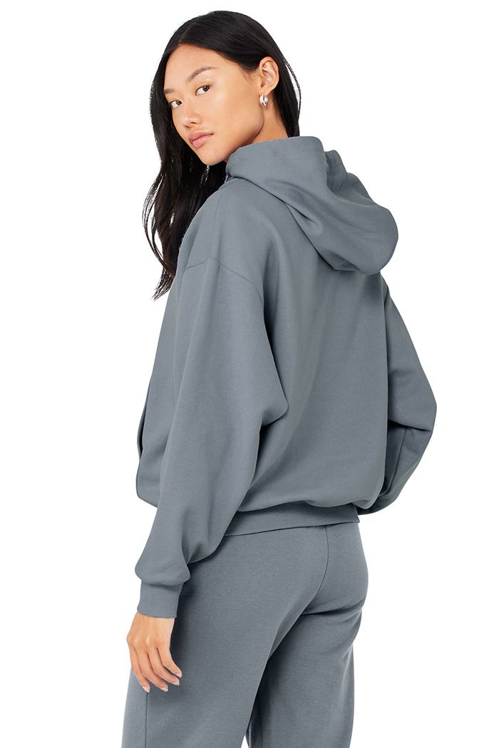 Alo Yoga Accolade Hoodie Dam Grå | 1076894-TS