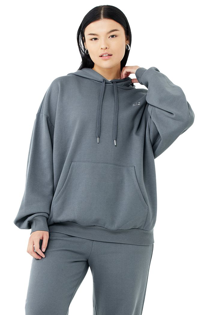 Alo Yoga Accolade Hoodie Dam Grå | 1076894-TS