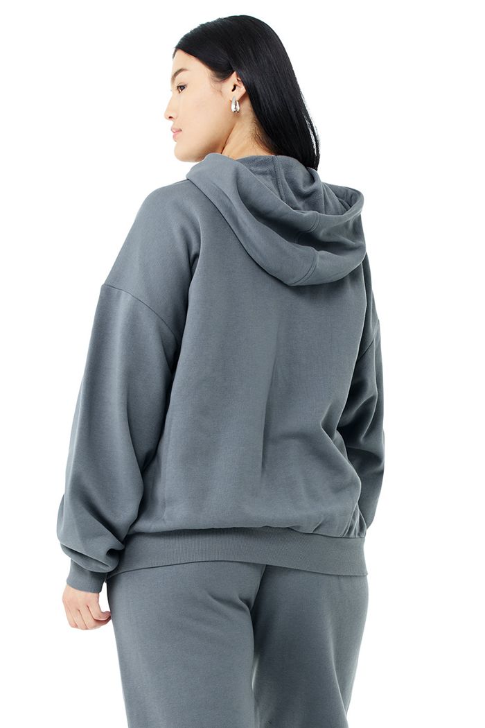 Alo Yoga Accolade Hoodie Dam Grå | 1076894-TS