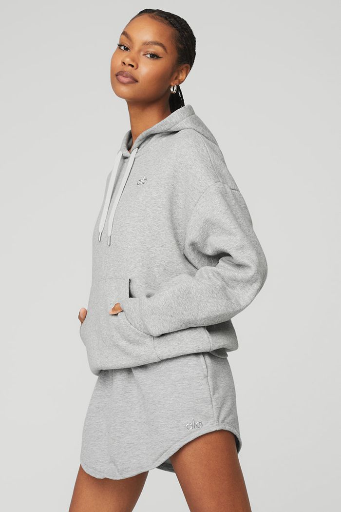 Alo Yoga Accolade Hoodie Dam Grå | 2450317-BF