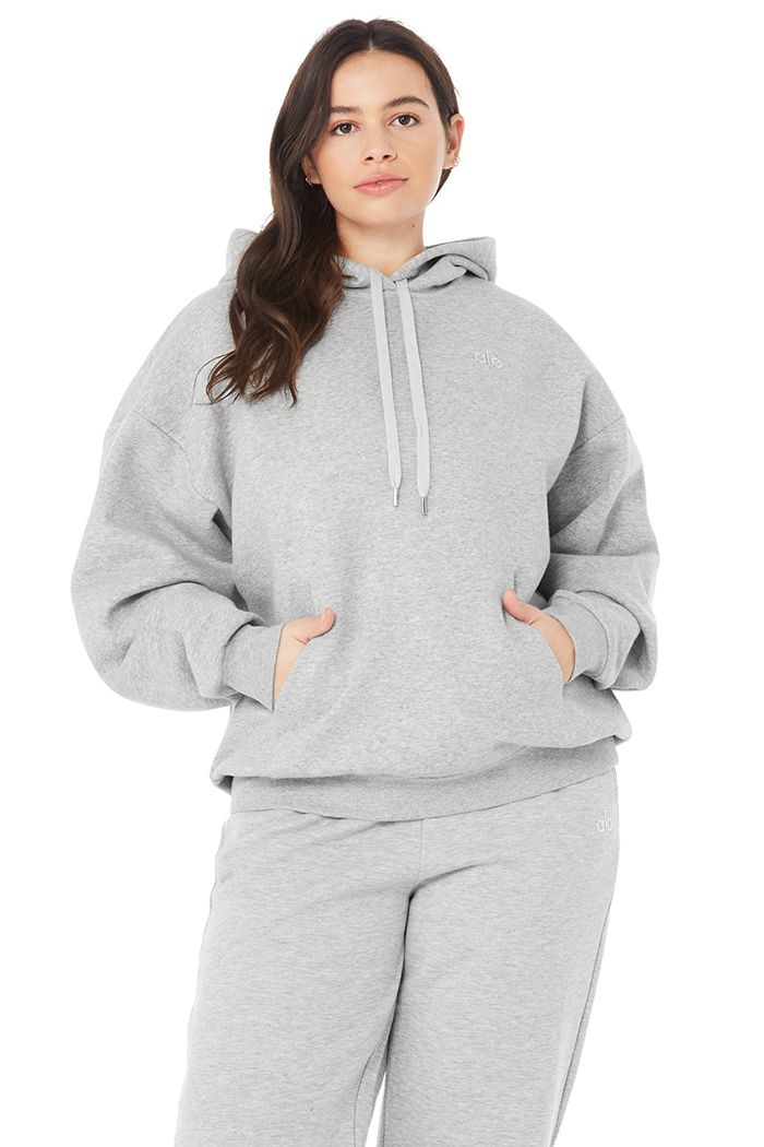 Alo Yoga Accolade Hoodie Dam Grå | 2450317-BF