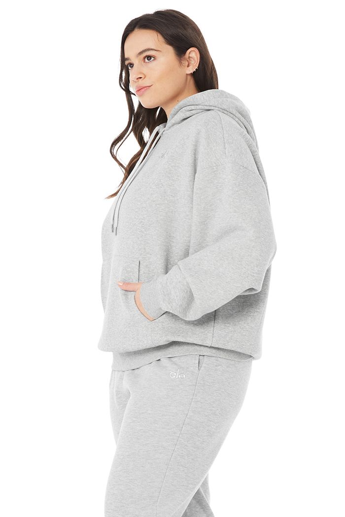 Alo Yoga Accolade Hoodie Dam Grå | 2450317-BF