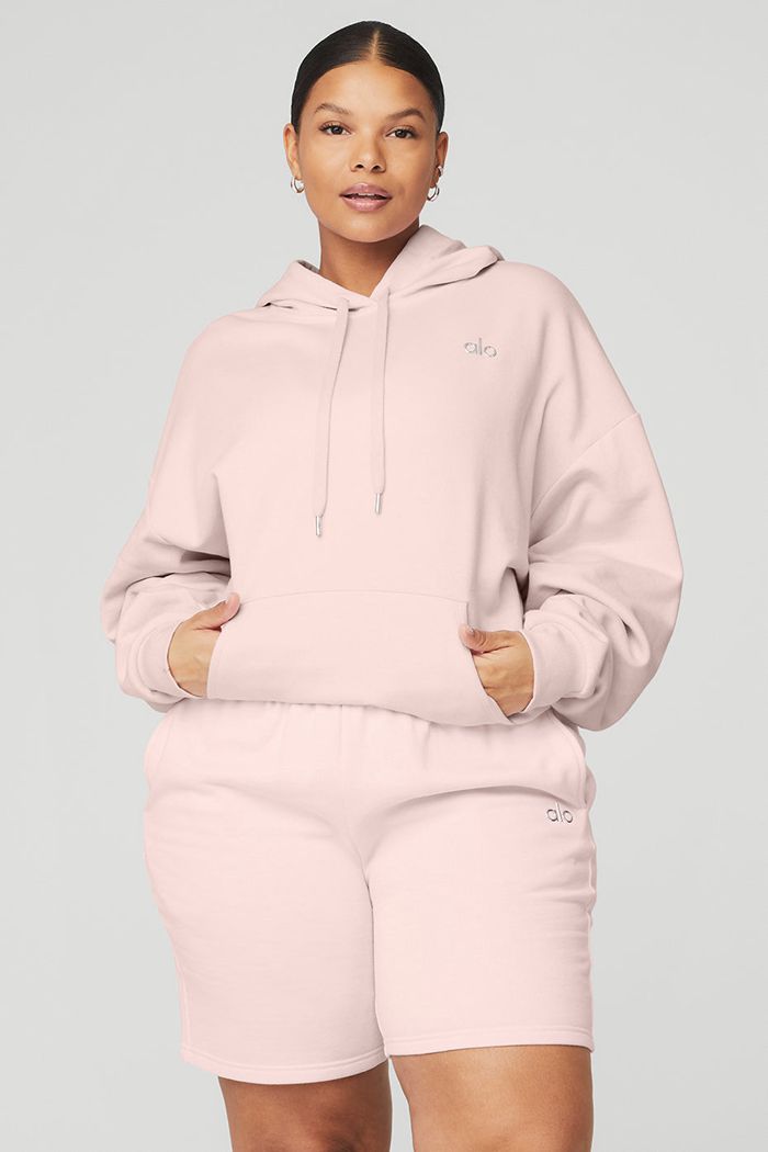 Alo Yoga Accolade Hoodie Dam Rosa | 7854902-ZC