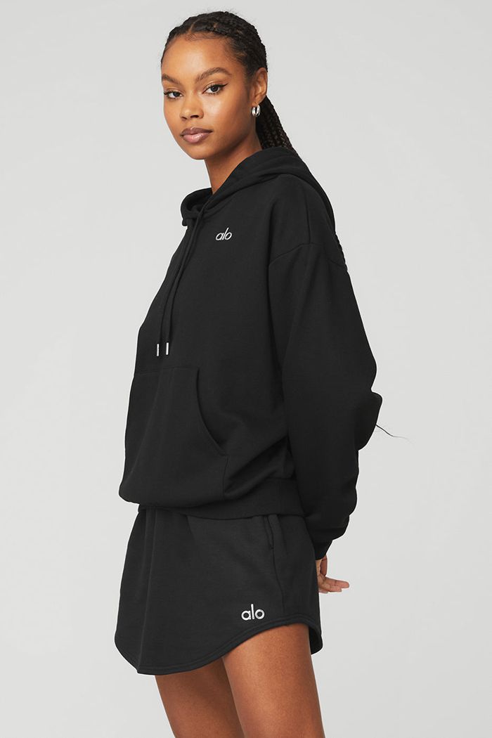 Alo Yoga Accolade Hoodie Dam Svarta | 1496728-AV