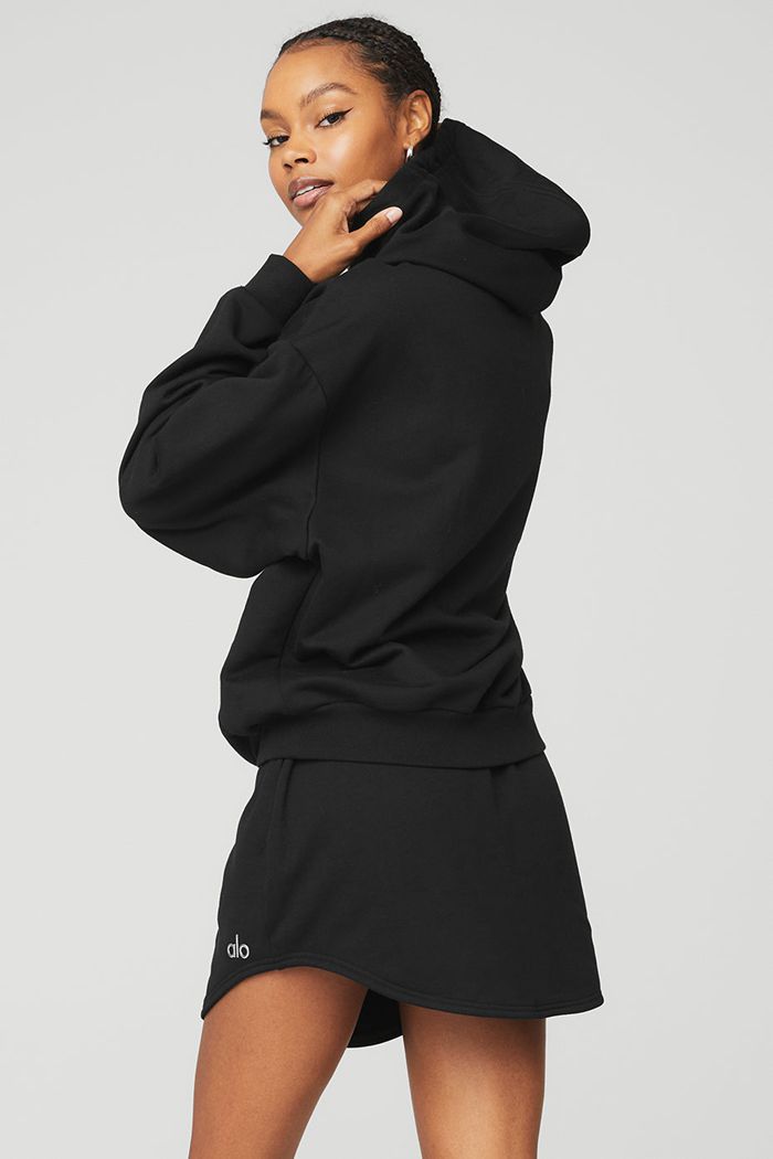 Alo Yoga Accolade Hoodie Dam Svarta | 1496728-AV